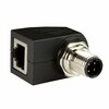 Asi M12 To RJ45 Adapter, Male M12 D-Coded, Thru Panel Right Angle, Shielded ASITPA-4512MD-RA